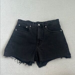 Madewell High Rise Denim Shorts Black Size 27